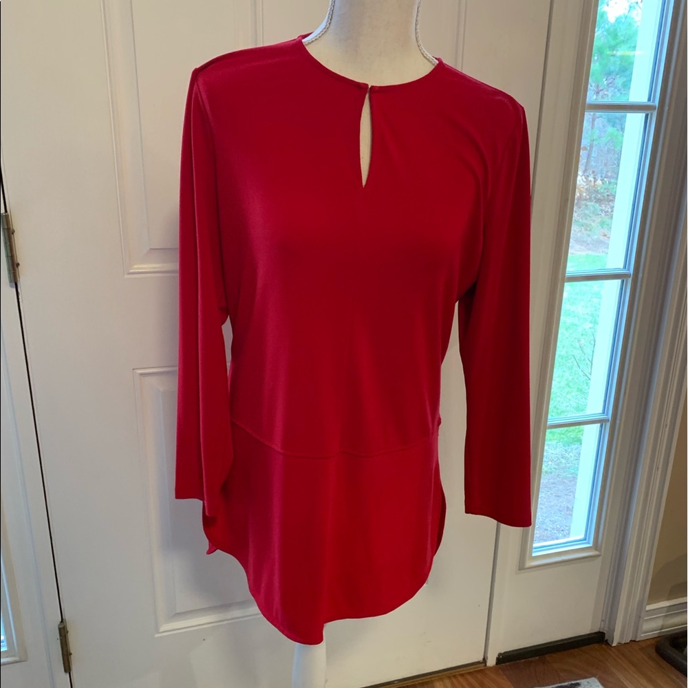 Lauren Red Long Sleeve Tunic M